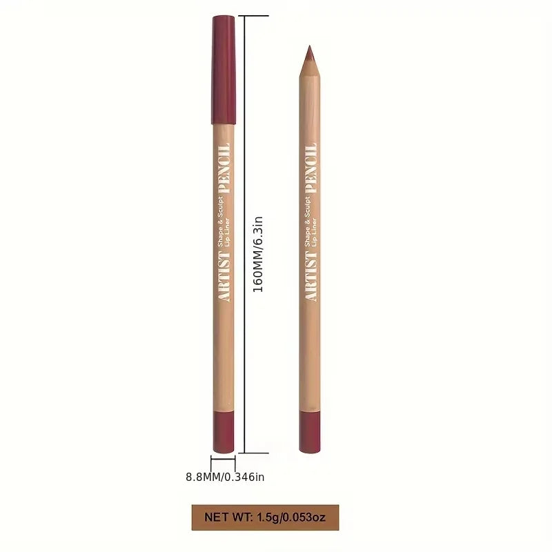 6pcs Velvet Matte Lip Liner Set - Long-Lasting Versatile Shades
