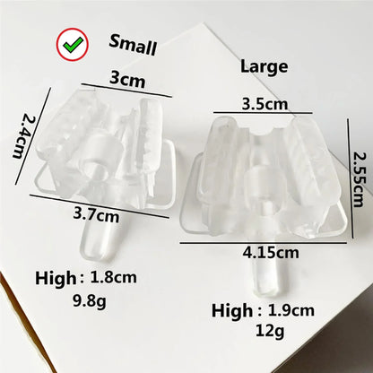 5pcs Dental Silicone Bite Block with Saliva Ejector Hole Mouth Opener