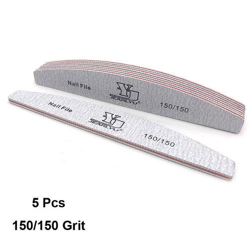 5/25Pcs/Lot Nail File Mix Color 80/100/150/180/240 Grit Professional