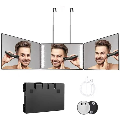 S Travel Portable 360 Trifold Vanity Makeup Mirror with Height
