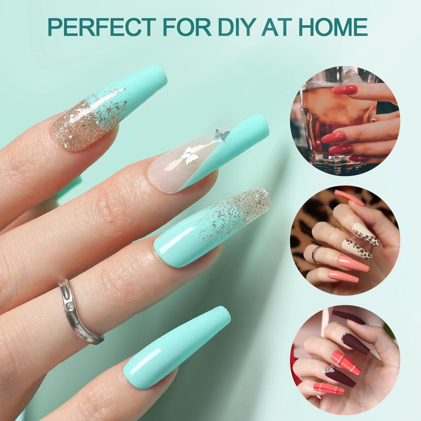 Nailpop Soft Gel Tips for Nails Acrylic Material Medium Almond/Coffin