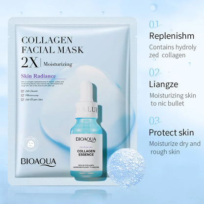 20pcs BIOAQUA Centella Collagen Face Mask Moisturizing Refreshing