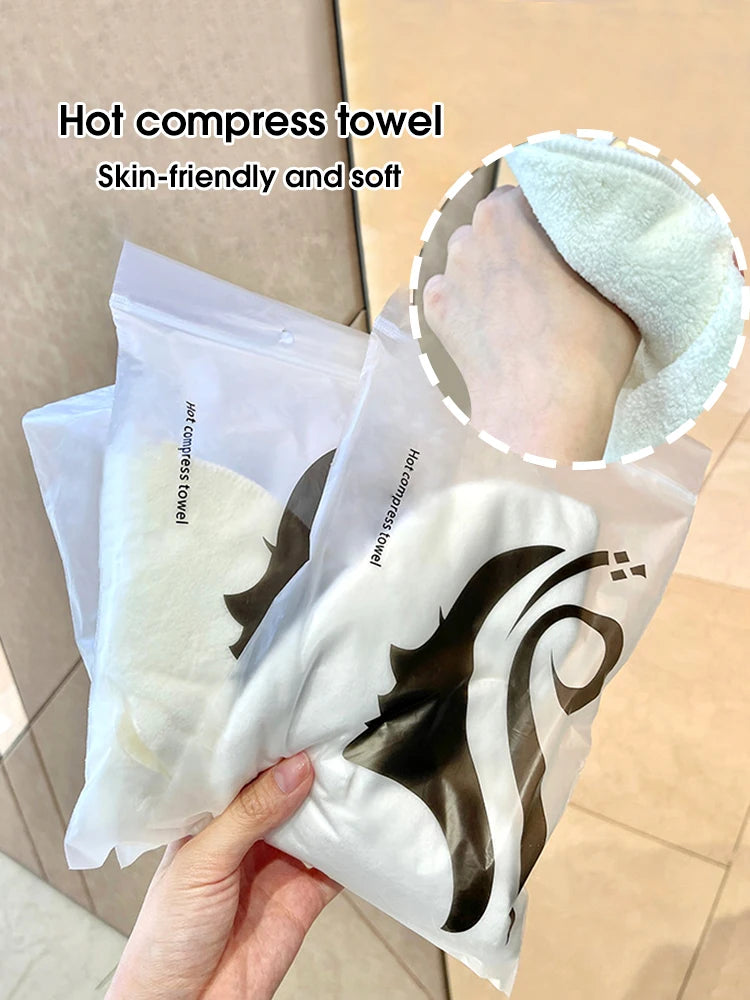 Hot compress towel hanging ear soft skin-friendly steam heating cold