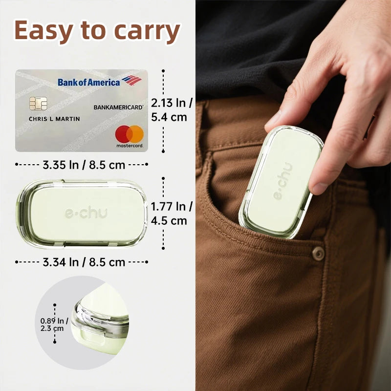 1/2 and 1/3 Adjustable Pill Cutter Storage Box Portable Drug Tablet