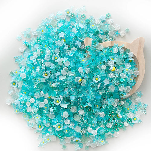 100PCS Random Mixed Strawberry Flowers Nail Charms Sweet Resin