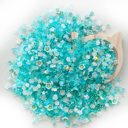 100PCS Random Mixed Strawberry Flowers Nail Charms Sweet Resin
