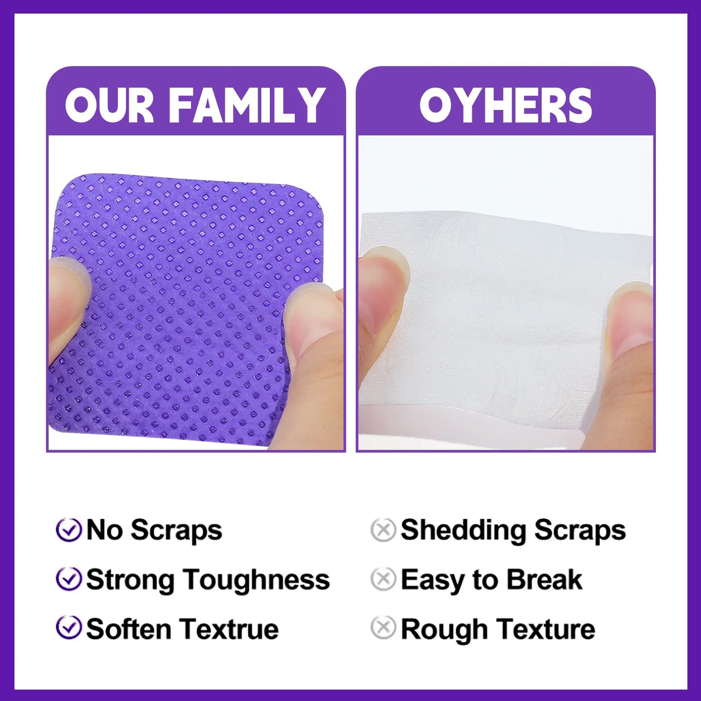 Lint-Free Nail Polish Remover Cotton Wipes UV Gel Tips Remover Cleaner