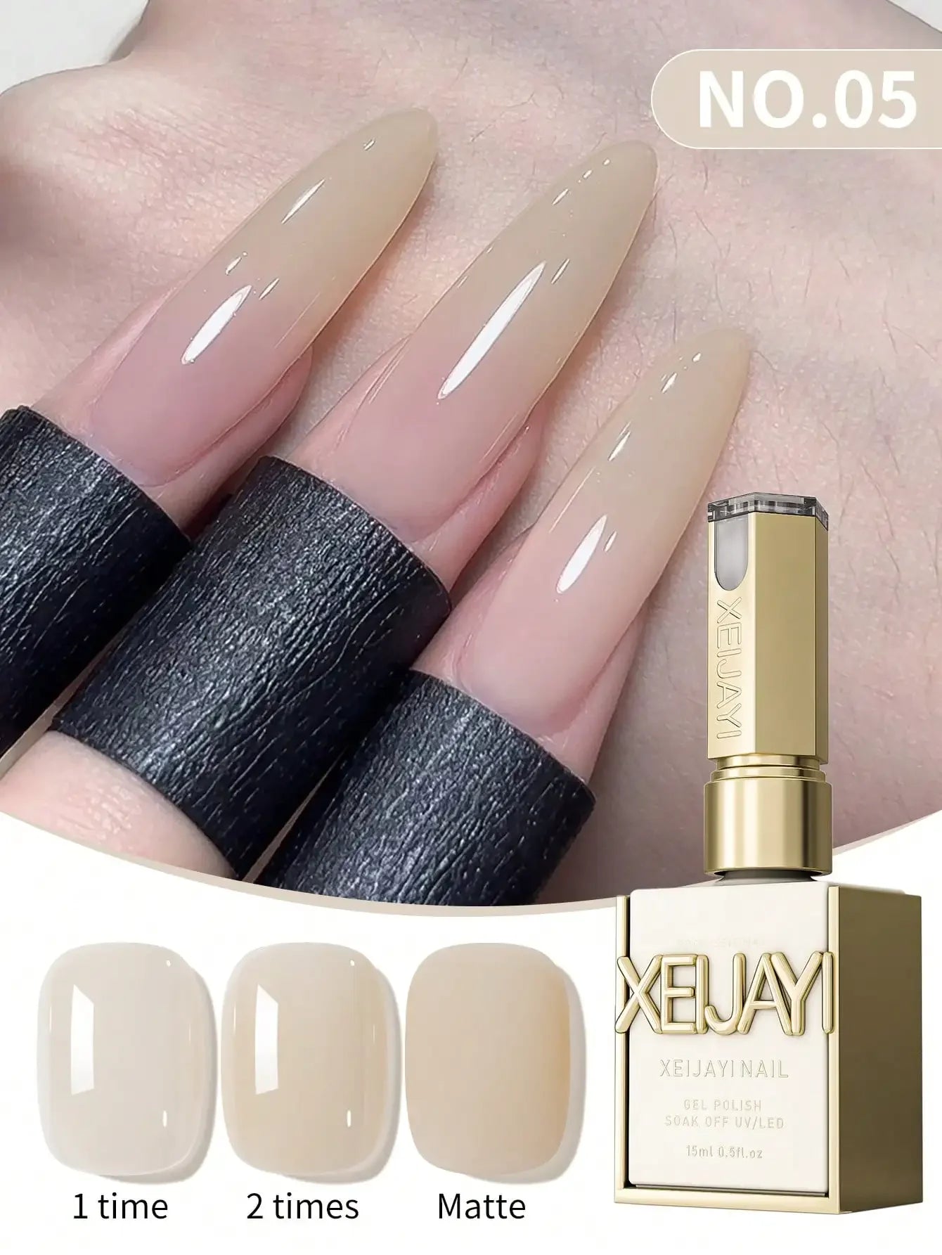 15ML transparent pink gel nail polish long-lasting nail polish gel