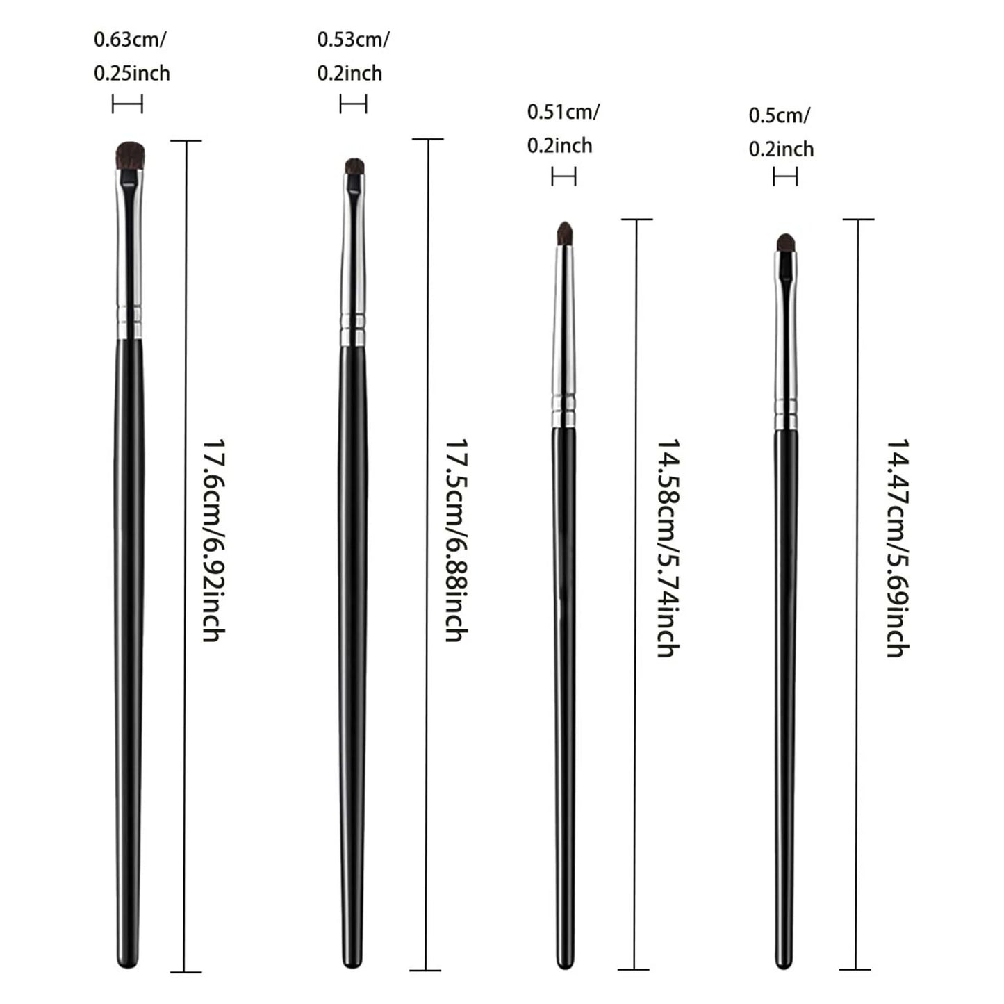 4 pieces of eyeshadow blending brushes, eye shadow brushes with