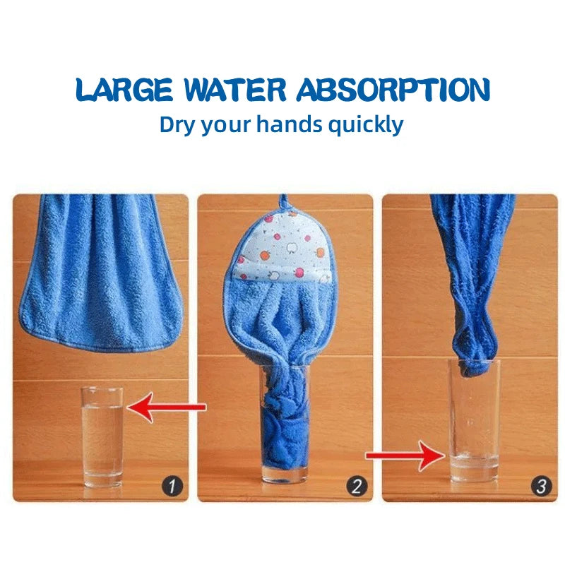 4pcs Small Hand Towels for Kitchen Bathroom Coral Velvet Soft Quick