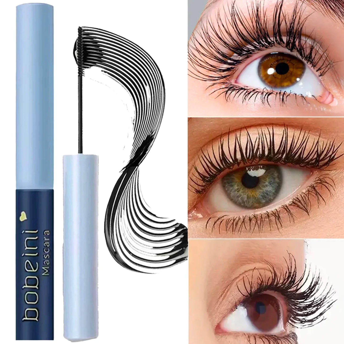 Silk Fiber Curling Mascara, Ultra-Fine Brush, Lengthening &
