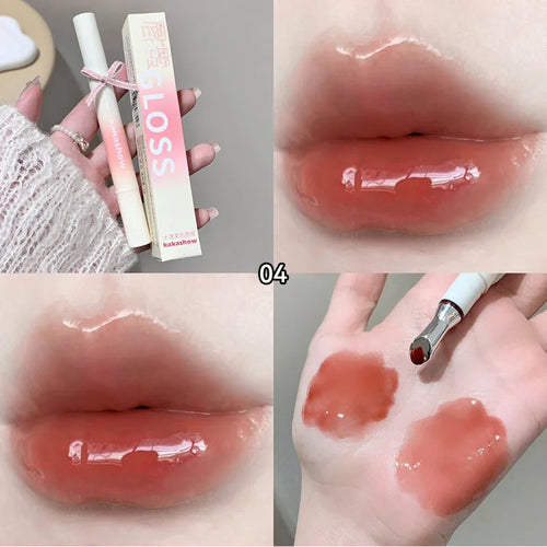 Kakashow Mirror Watery Lip Gloss Iron Brush Head Jelly Lipgloss