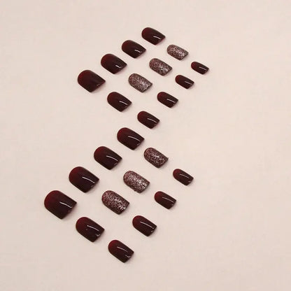 24 PCs Fake Nails with 1 Nail Glue and 1 Nail File