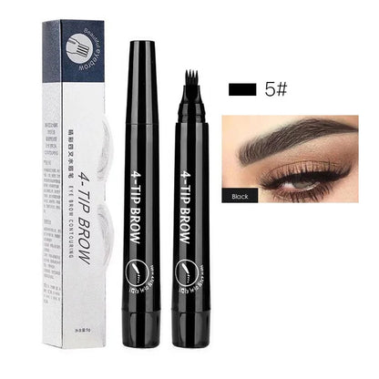 Waterproof 4 Fork Tip Eyebrow Tattoo Pencil