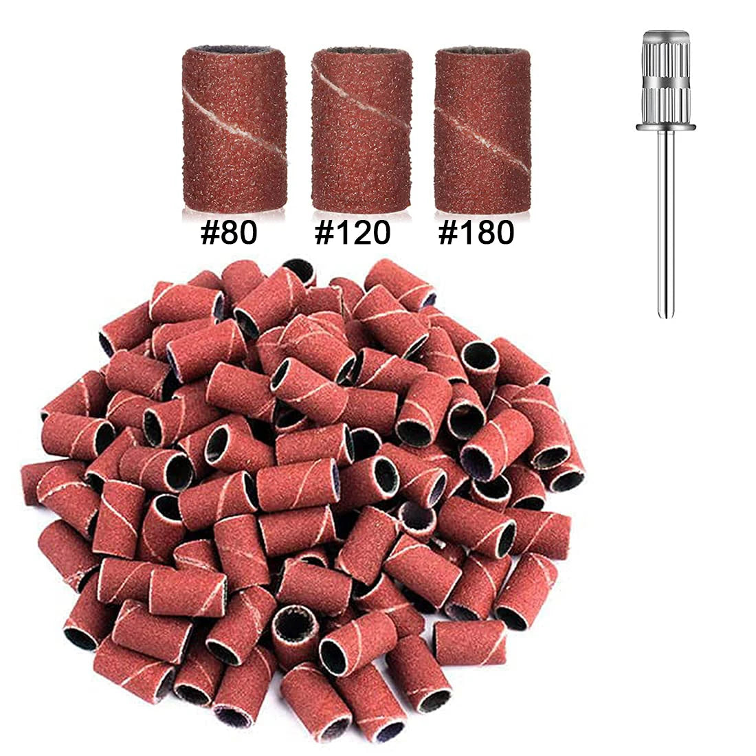 100pcs/50pcs Sanding Cap Bands For Electric Manicure Machine