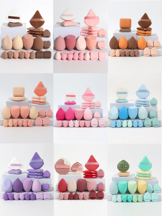 20 Pcs Pink Makeup Sponge and Makeup Puff Set Suitable for Face Cream