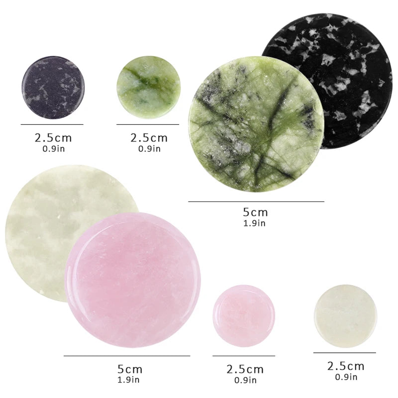 Glue Pallet Eyelashes Extensions Pink Green Jade Stone Reusable False