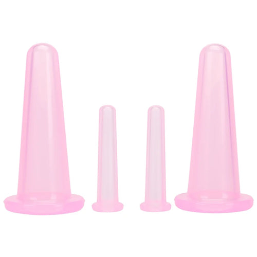 4PCS Silicone Vacuum Cupping Massage Jars Anti Cellulite Massage