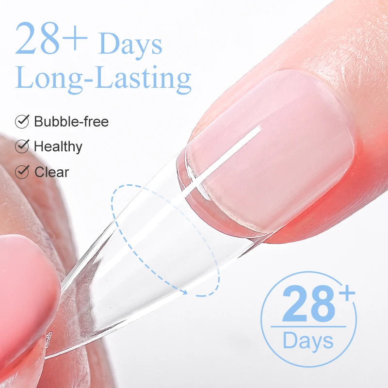 MSRUIOO 10ml Clear Solid Nail Tips Gel Long Lasting Bubble-free UV/LED
