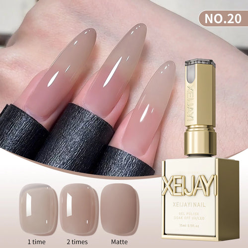 1/6Pcs 15ml Jelly Ice Nude Peelable Polish, UV/LED - set, Formaldehyde
