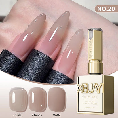 1/6Pcs 15ml Jelly Ice Nude Peelable Polish, UV/LED - set, Formaldehyde