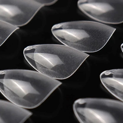 120pcs XXS Extra Short Almond Coffin Nail Tips Half Matte Pre-filed