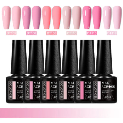 6pcs Gel Nail Polish Set HEMA Free 7ml Semi Permanent Soak Off UV Gel