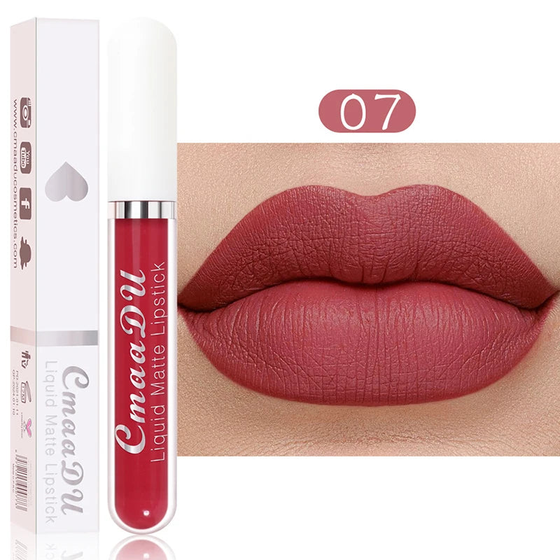 Velvet Matte Lip Gloss Waterproof Lasting Lipstick Non-stick Cup Lip Gloss Women Sexy Lip Makeup Multicolored Lipstick Cosmetic