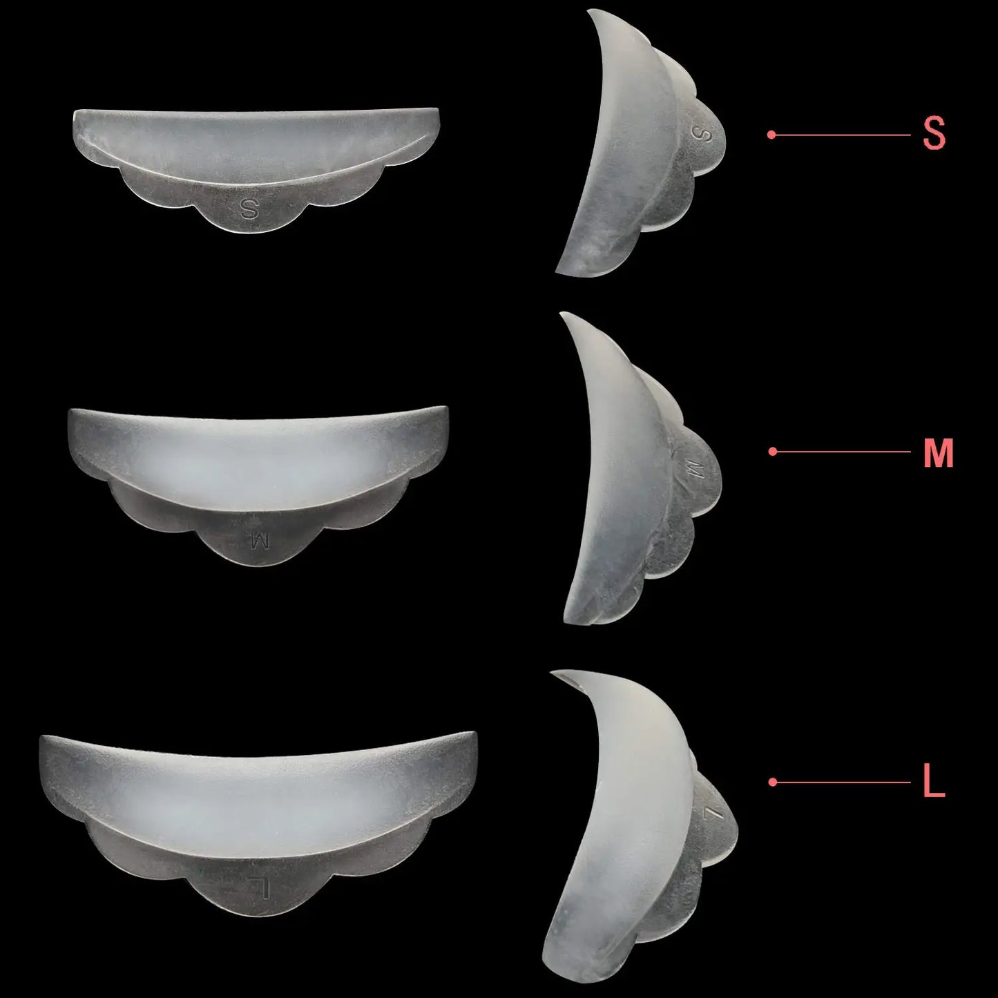 5Pairs Silicone Eyelash Perm Pad Y Eyelash Brush 3D Eyelash Curler