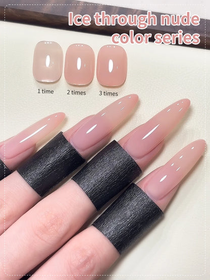 1/6Pcs 15ml Jelly Ice Nude Peelable Polish, UV/LED - set, Formaldehyde