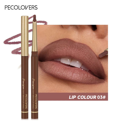 Matte 6-colors Lip Liner Pencil Bevel Design Nib Lip Contour Lipstick