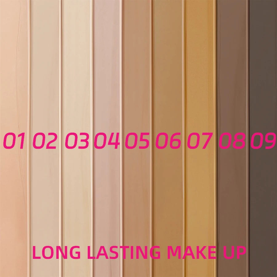 9 Shade Full Coverage Concealer Liquid Foundation  makeup high