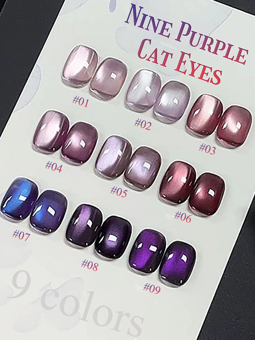 WS Black Glass Cat Magnetic Gel Nail Polish Punk Style Nail Art