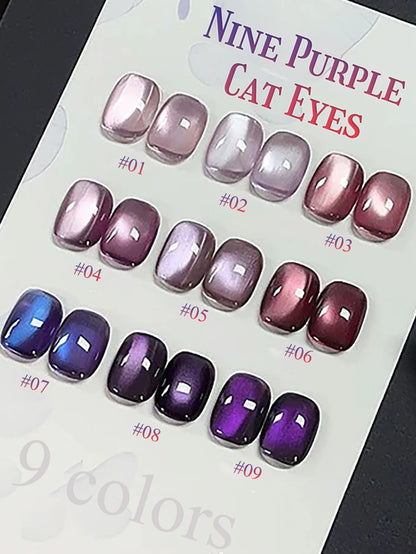 WS Black Glass Cat Magnetic Gel Nail Polish Punk Style Nail Art