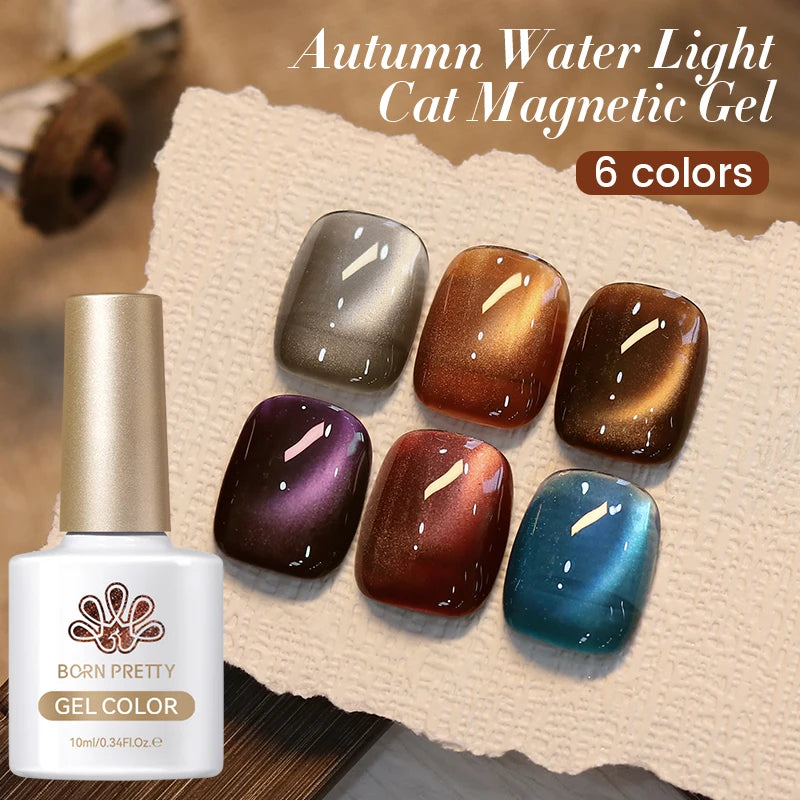 BORN PRETTY 10ml Water Light Cat Magnetic Gel for Autumn Winter Naills