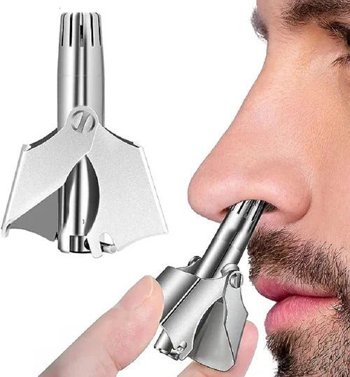 1 set Nose Hair Trimmer for Men Stainless Steel Manual Shaver Suitable