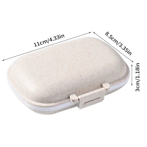 8 Grids Organizer Container For Tablets Travel Pill Box With Seal Ring