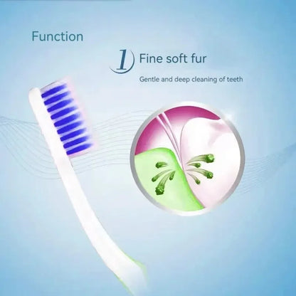 Clogate 6pcs Adult Soft Bristle Toothbrush Whitening Oral Hygiene For