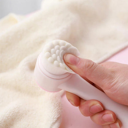3D Double Silicone Facial Cleansing Brush Manual Massage Facial Brush