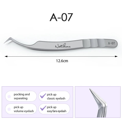 Stainless Steel Eyelash Extensions Tweezers Lash Artists High