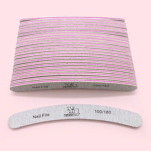 5/25Pcs/Lot Nail File Mix Color 80/100/150/180/240 Grit Professional