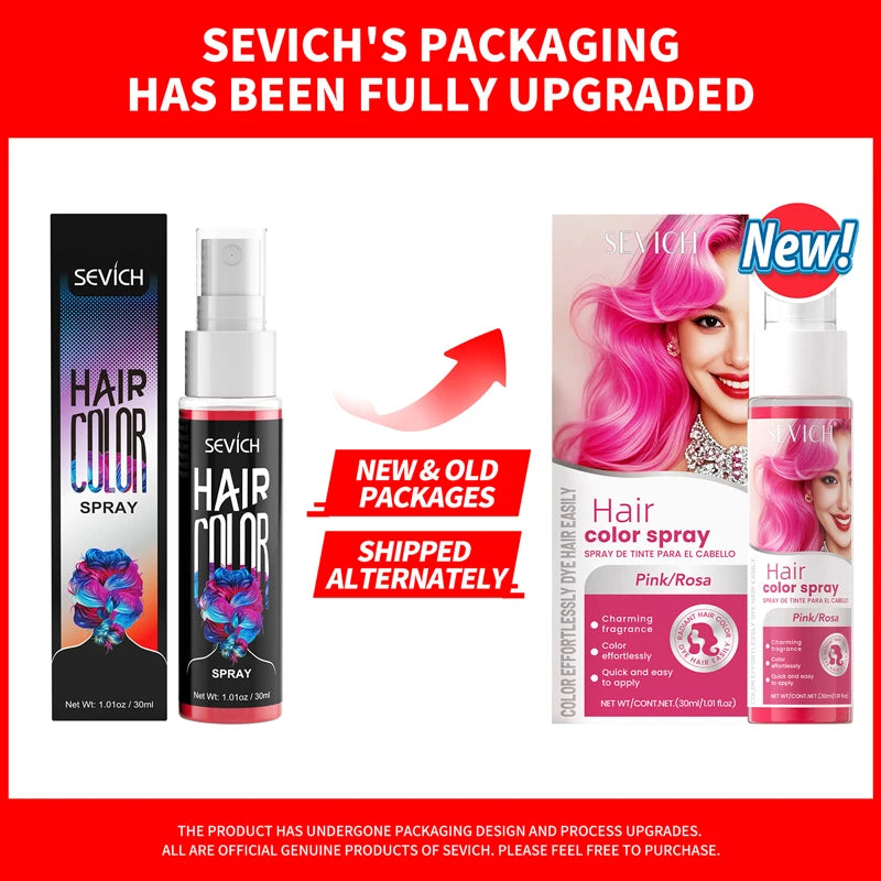 Temporary Hair Color Spray One-Time Hair Dyeing Instant Hair Salon