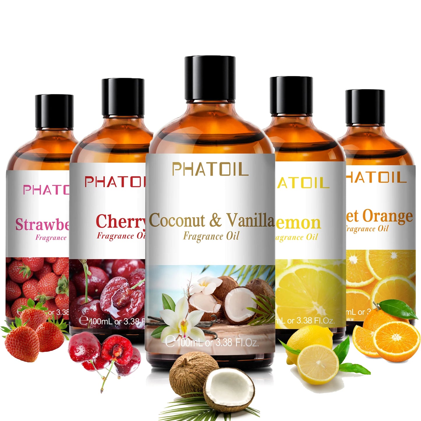 PHATOIL 100ml Aromatherapy Fragrance Oil Coconut & Vanilla Strawberry