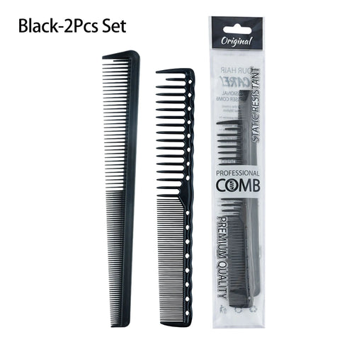 2pcs Set Professional Barbershop Hairdressing Dense Teeth Comb