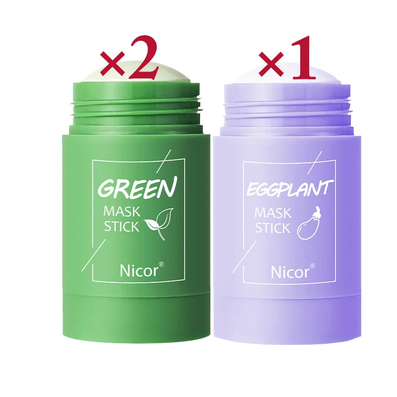 Cleansing Green Tea Mask Clay Stick Oil Control Anti-Acne Whitening