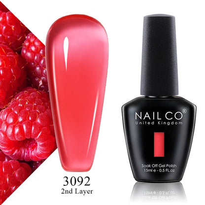 NAILCO 15ml Translucent Color Gel Nail Polish Vernis Semi Permanent UV