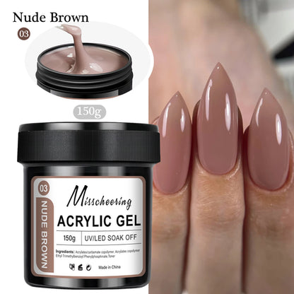 1Jar 150g Poly Nail Gel UV LED Cured Builder Nail Gel Acrylic Crystal