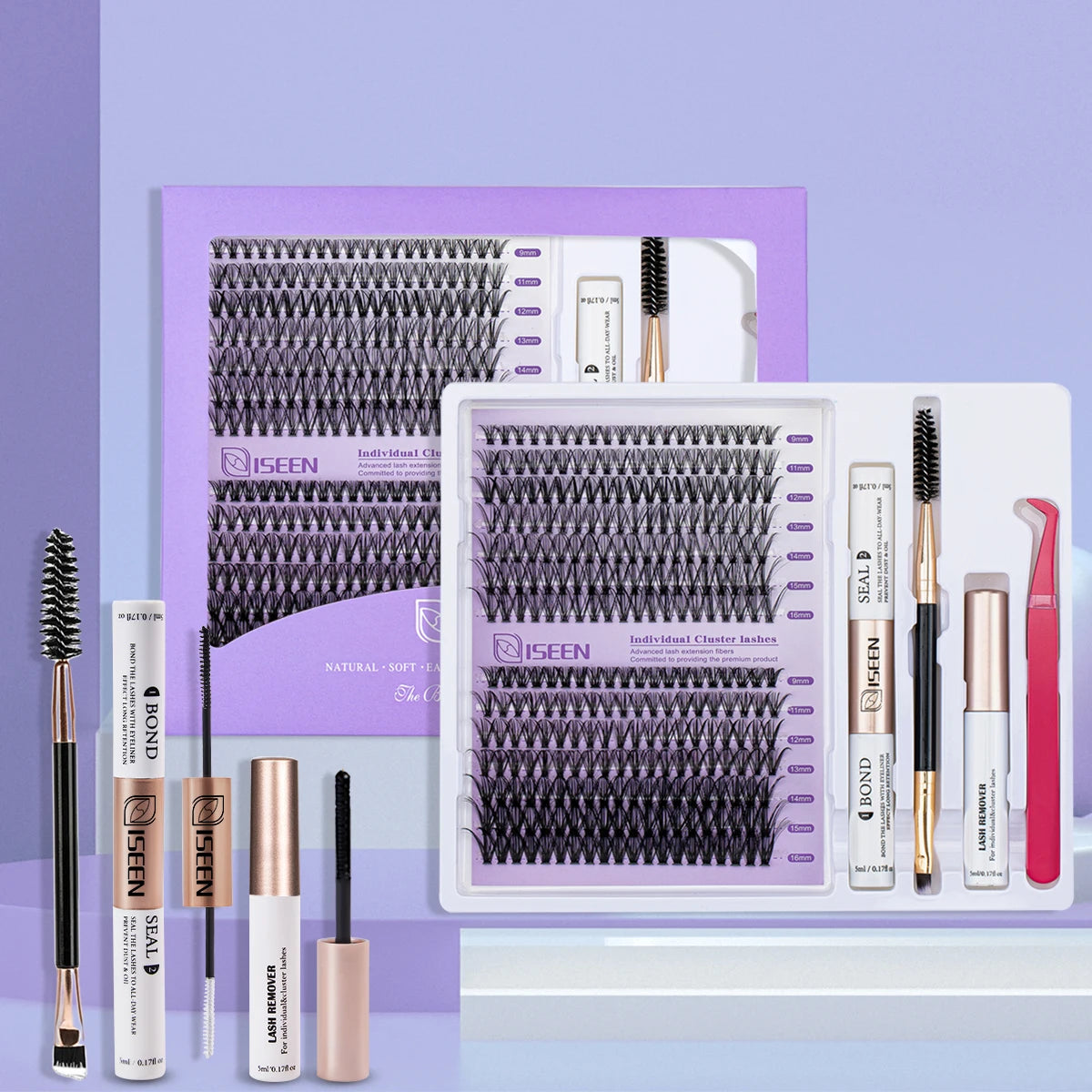 DIY Lash Extension Mix Styles Lash Clusters Individual with Bond&Seal