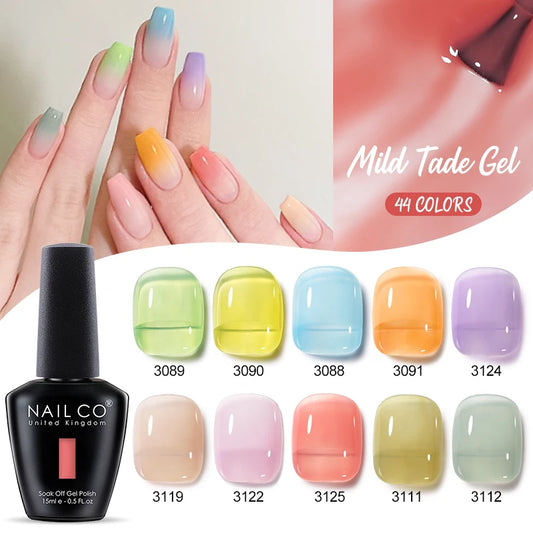 NAILCO 15ml Translucent Color Gel Nail Polish Vernis Semi Permanent UV