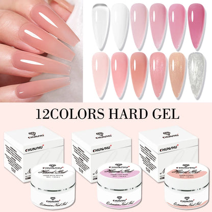30ML Hard Gel For Nail Extension Milky White Builder Constructor Gel
